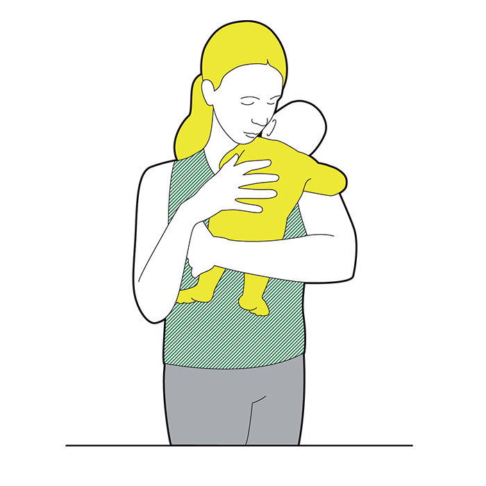 Baby head injury first aid - keep checking baby's level of response