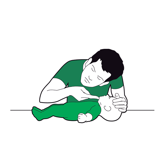 Baby primary survey - breathing - check if the baby is breathing normally