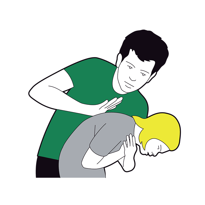 Child choking first aid - give five back blows