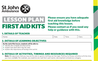 First Aid Kit lesson plan image