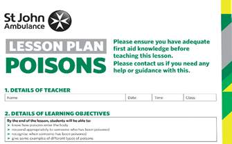 Poisons lesson plan image
