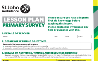 Primary Survey lesson plan image