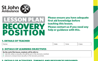 Recovery Position lesson plan image