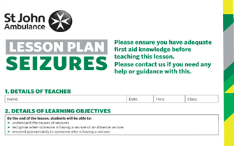 Seizures lesson plan image