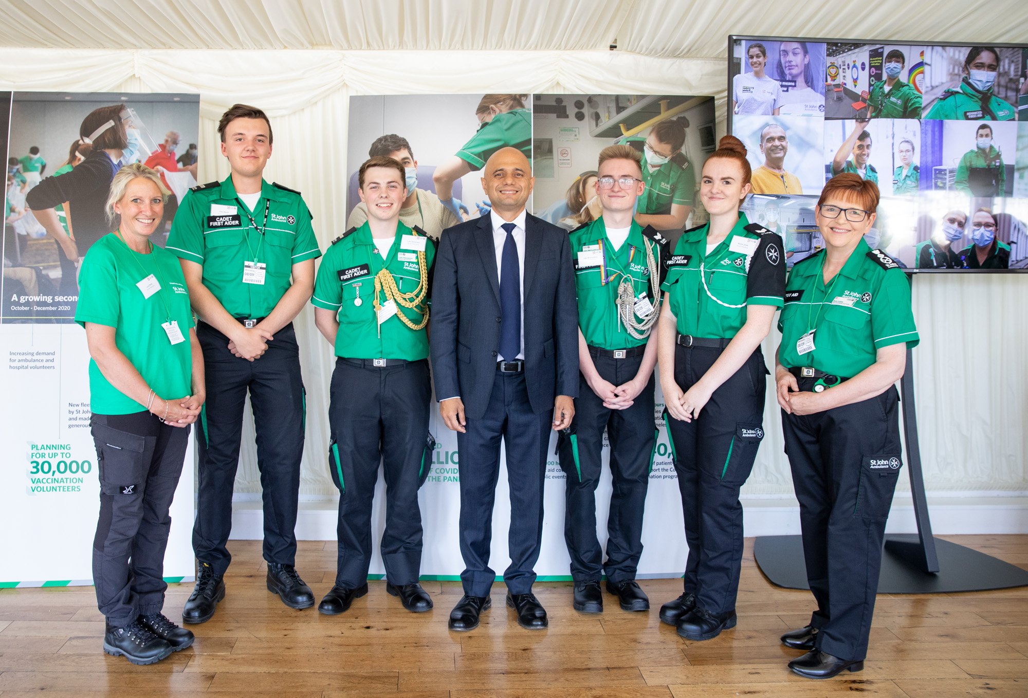 Parliamentary Event Sajid Javid St John Ambulance volunteers.jpg