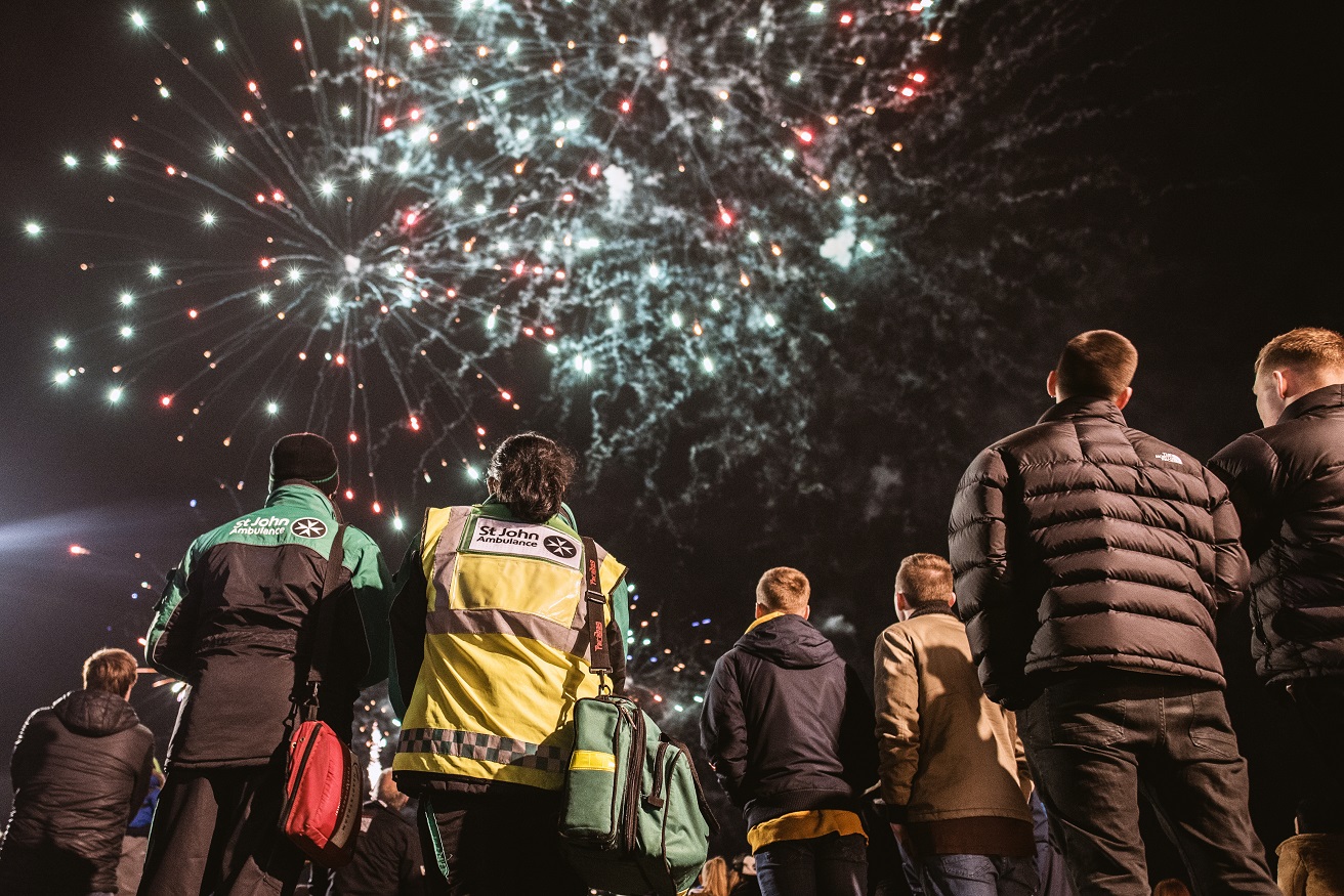 St John Ambulance team at fireworks display