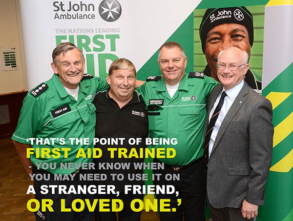 Steve Walker and his St John Ambulance colleagues