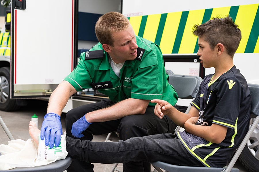 St John Ambulance team providing event first aid