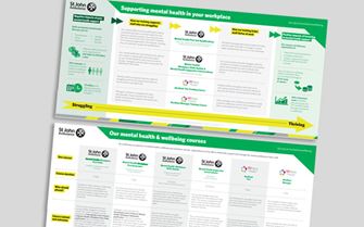Mental health continuum Poster holding image.
