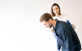 Delegates learning how to handle someone choking.