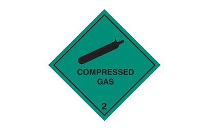 Compressed Gas Front Adhesive Vinyl Sign