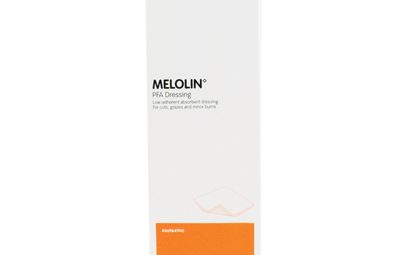 Pack of 100 5cm x 5cm Melolin Cushioned Dressing Pad