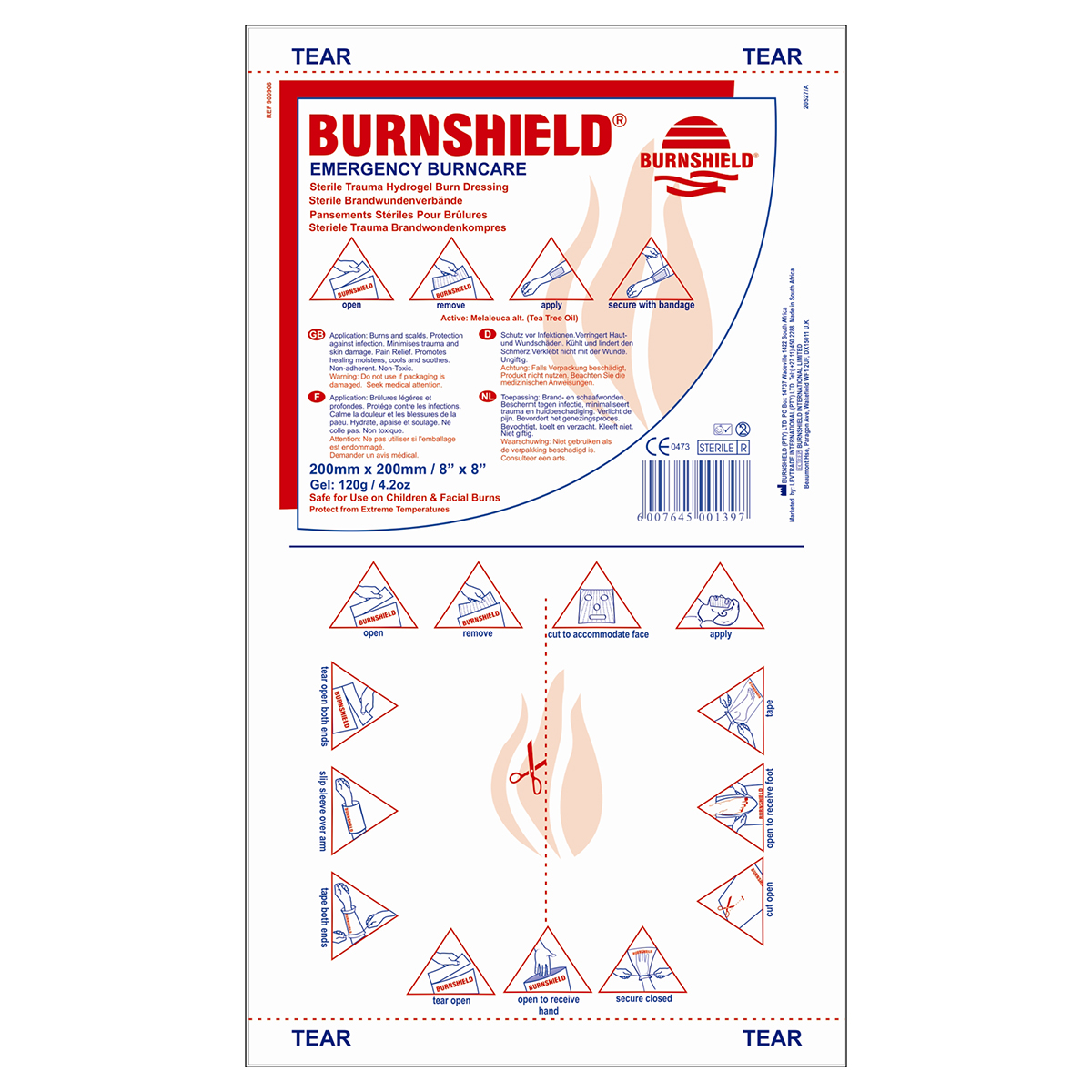 Pack of 50 20cm x 20cm Burnshield® Dressings