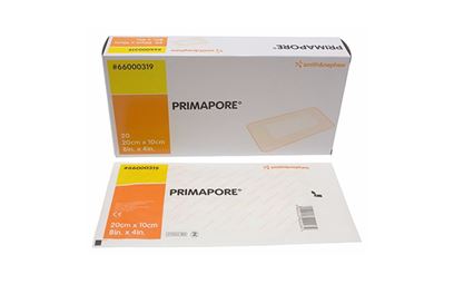 Box of 20 20cm x 10cm Primapore Adhesive Dressing Pad Box of 20 20cm x 10cm Primapore Adhesive Dressing Pad