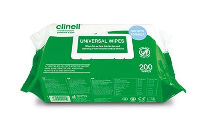 Pack of 200 Clinell® Universal Sanitising Wipes Pack of 200 Clinell® Universal Sanitising Wipes