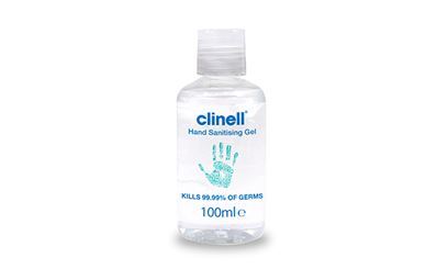 100ml gel for instantly disinfecting hands without need for soap and water, without leaving a sticky residue