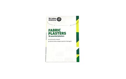 Pack of 10 Assorted Sizes St John Ambulance Fabric Plasters Pack of 10 Assorted Sizes St John Ambulance Fabric Plasters