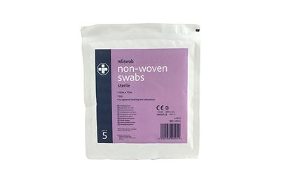 Pack of 5 10cm x 10cm Sterile Gauze Swabs Pack of 5 10cm x 10cm Sterile Gauze Swabs