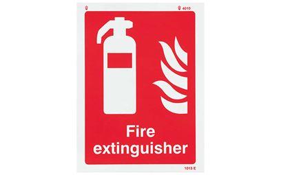 Fire Extinguisher Vinyl Sign