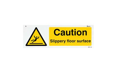 Caution Slippery Floor Vinyl Sign