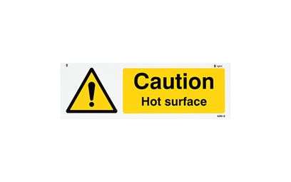 Caution Hot Surface Vinyl Sign