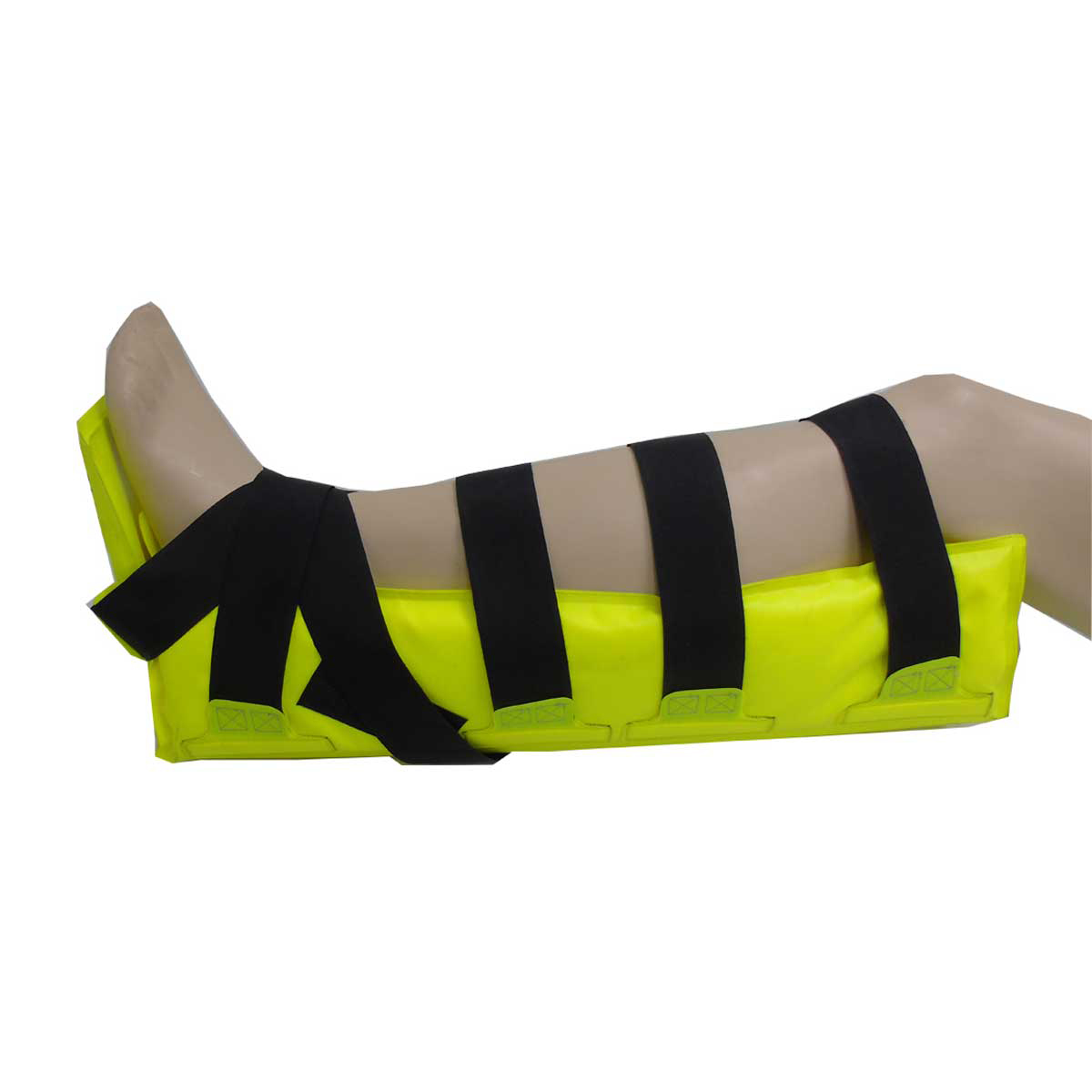 Medium Leg Box Splint showing leg position