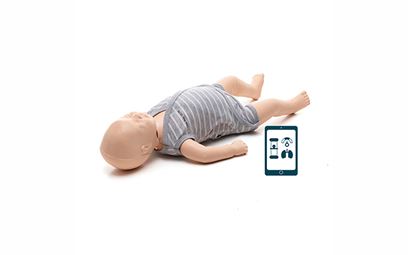 Realistic, durable and affordable light skin infant training manikin with QCPR technology